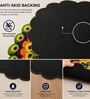 Multicolor 23x23 Inch Peacock Floral 7D Rubber Printed Rangoli Floor Mat
