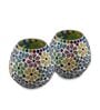 Prague Multicolor Glass Table Tea Light Holders & Votives (Pack Of 2)