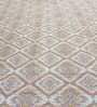 Beige Abstract 144 TC Cotton King Flat Bedsheet With 2 Pillow Covers