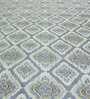 Multicolor Abstract 144 TC Cotton King Flat Bedsheet With 2 Pillow Covers