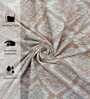 Beige Abstract 144 TC Cotton King Flat Bedsheet With 2 Pillow Covers