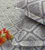 Multicolor Abstract 144 TC Cotton King Flat Bedsheet With 2 Pillow Covers