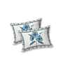 Blue Flower 180 TC Cotton King Sized Bedsheet with 2 Pillow Covers