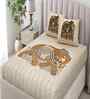 Brown Elephant 180 TC Cotton King Sized Bedsheet with 2 Pillow Covers