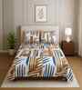 Multicolor Abstract 210 TC Mix Cotton Single Bed Size Bedsheet wih 2 Pillow cover Essential Series Collection