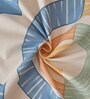 Multicolor Abstract 220 TC Cotton Blend Fitted Double Bedsheet With 2 Pillow Covers