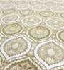 Multicolor Abstract 250 TC Cotton King Fitted Bedsheet with 2 Pillow Covers