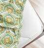 Green Abstract 250 TC Cotton King Fitted Bedsheet with 2 Pillow Covers