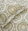 Multicolor Abstract 250 TC Cotton King Fitted Bedsheet with 2 Pillow Covers