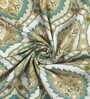 Green Abstract 250 TC Cotton King Fitted Bedsheet with 2 Pillow Covers