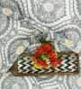 Multicolor Abstract 250 TC Cotton King Fitted Bedsheet with 2 Pillow Covers