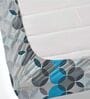 Blue Abstract 260 Tc Polycotton Double Fitted Bedsheet With 2 Pillow Covers