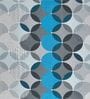 Blue Abstract 260 Tc Polycotton Double Fitted Bedsheet With 2 Pillow Covers