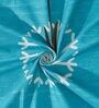 Blue Floral 280 TC Cotton Blend Single Bed Sized Bed Sheets With 1 Pillow Cover