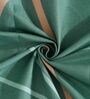 Green Abstract 280 TC Cotton Blend Single Bed Sized Fitted Bed Sheets With 1 Pillow Cover