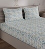 Multicolor Abstract 300 TC 100% Cotton Double Bedsheet With 2 Pillow Covers Amorous Collection