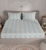 Multicolor Abstract 300 TC 100% Cotton Double Bedsheet With 2 Pillow Covers Amorous Collection