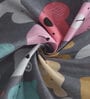 Multicolor Abstract 300 TC Cotton Blend  Double Bedsheet with 2 Pillow covers