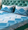 Multicolor Abstract 300 TC Cotton Blend Double Bedsheet with 2 Pillow covers