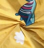 Yellow Abstract 300 TC Cotton Blend Double Bedsheet with 2 Pillow covers