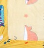 Yellow Abstract 300 TC Cotton Blend Double Bedsheet with 2 Pillow covers