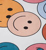 Multicolor Smiley 300 TC Cotton Blend Double Kids Fitted Bedsheet with 2 Pillow covers