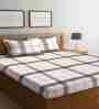 Multicolor Geometric 300 TC Cotton Blend King Sized Bed Sheets with 2 Pillow Covers