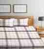 Multicolor Geometric 300 TC Cotton Blend King Sized Bed Sheets with 2 Pillow Covers