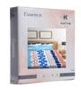Blue Floral 300 Tc Cotton Blend King Sized Bed Sheets With 2 Pillow Covers