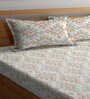 Multicolor Abstract 300 TC Cotton Blend Double Queen Bedsheet With 2 Pillow Covers