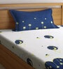 Multicolor Abstract 300 TC Cotton Single Bedsheet with 1 Pillow Cover