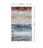 multicolor Abstract 4 ft x 6 ft Machine Made Carpet