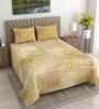 Multicolor Abstract 400 TC Cotton Super King Flat Bedsheet with 2 Pillow Covers Essential Collection