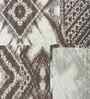 White & Coffee Abstract 400 TC Cotton Super King Flat Bedsheet with 2 Pillow Covers Essential Collection