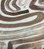 White & Brown Abstract 400 TC Cotton Super King Flat Bedsheet with 2 Pillow Covers Essential Collection