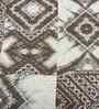 White & Coffee Abstract 400 TC Cotton Super King Flat Bedsheet with 2 Pillow Covers Essential Collection
