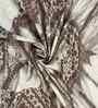 White & Coffee Abstract 400 TC Cotton Super King Flat Bedsheet with 2 Pillow Covers Essential Collection