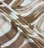 White & Brown Abstract 400 TC Cotton Super King Flat Bedsheet with 2 Pillow Covers Essential Collection