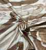 White & Brown Abstract 400 TC Cotton Super King Flat Bedsheet with 2 Pillow Covers Essential Collection