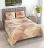 Multicolor Abstract 400 TC Cotton Super King Flat Bedsheet with 2 Pillow Covers Essential Collection