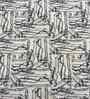White Abstract 400 TC Cotton Super King Flat Bedsheet with 2 Pillow Covers Essential Collection