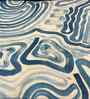 White & Blue Abstract 400 TC Cotton Super King Flat Bedsheet with 2 Pillow Covers Essential Collection