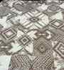 White & Coffee Abstract 400 TC Cotton Super King Flat Bedsheet with 2 Pillow Covers Essential Collection