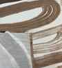 White & Brown Abstract 400 TC Cotton Super King Flat Bedsheet with 2 Pillow Covers Essential Collection