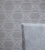 Grey Abstract 400 TC Cotton Superking Size Bedsheet With 2 Pillow Covers