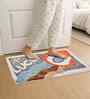 Multicolor Abstract Cotton Blend 24x16 Inches Anti Skid Door Mat