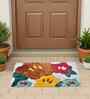 Multicolor Abstract Cotton Blend 24x16 Inches Anti Skid Door Mat