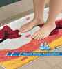 Multicolor Abstract Cotton Blend 24x16 Inches Anti Skid Door Mat