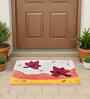 Multicolor Abstract Cotton Blend 24x16 Inches Anti Skid Door Mat