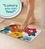 Multicolor Abstract Cotton Blend 24x16 Inches Anti Skid Door Mat